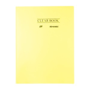 PASTA CATÁLOGO 40 FLS A4 CLEAR BOOK AMARELA PASTEL - YES