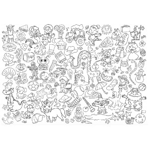 LIVRO TAPETE PARA COLORIR MAIS DE 100 DESENHOS TODOLIVRO