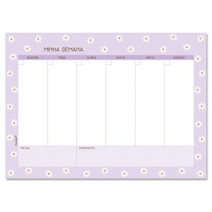 BLOCO SEMANAL MARGARIDAS FINA IDEIA