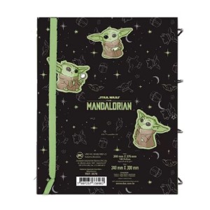 CADERNO ARGOLADO UNIVERSITÁRIO STAR WARS BABY YODA DAC