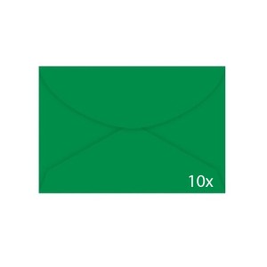 KIT 10 ENVELOPES COLORIDO 72X108MM VERDE BANDEIRA