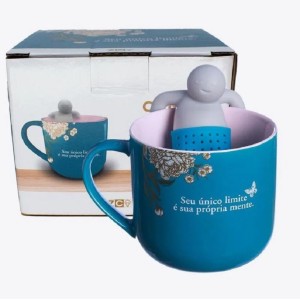 CANECA COM INFUSOR MÃE AMOR VERDADEIRO - ZONACRIATIVA