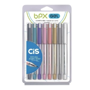 CANETA GEL 0,7MM ESTOJO 8 CORES BPX CIS