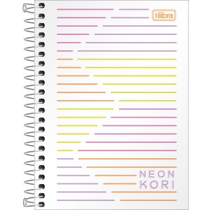 CADERNETA ESPIRAL CP 1/8 S/PAUTA NEON KORI 80 FLS TILIBRA
