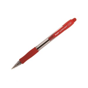 CANETA SUPER GRIP RETRÁTIL 1.0 VERMELHA PILOT