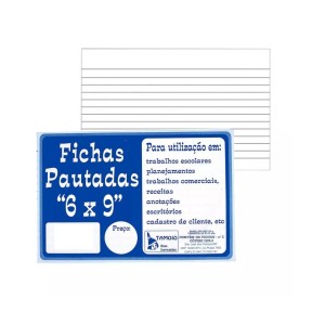BLOCO DE FICHAS PAUTADAS 6X9 100 FLS TAMOIO