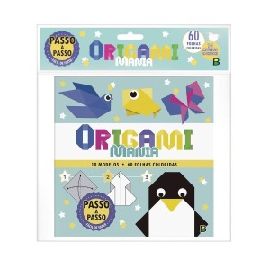 KIT ORIGAMI MANIA 10 MODELOS 60 FOLHAS COLORIDAS TODOLIVRO