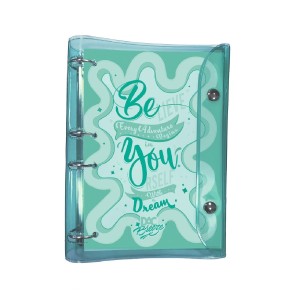 FICHÁRIO COLEGIAL PVC CRISTAL BREEZE VERDE  DAC