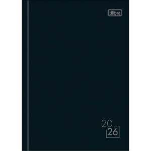AGENDA COSTURADA DIÁRIA SPICE PRETO M6 TILIBRA