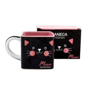 CANECA CUBO 300ML MEOW ZONA CRIATIVA