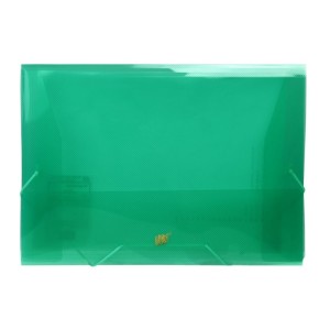 PASTA C/ ELÁSTICO OF FINA TRANSPARENTE VERDE - YES