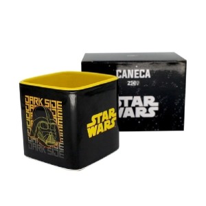 CANECA CUBO 300ML DARK GEOMETRIC DARTH VADER ZONA CRIATIVA