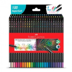 ECOLÁPIS DE COR 100 CORES SUPERSOFT  FABER-CASTELL