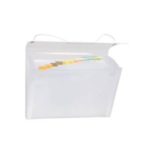 PASTA SANFONADA PLÁSTICA A4 C/ 12 DIV CRISTAL POLIBRAS