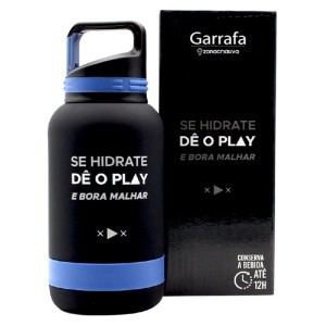 GARRAFA MOSQUETÃO 500ML DÊ O PLAY ZONA CRIATIVA