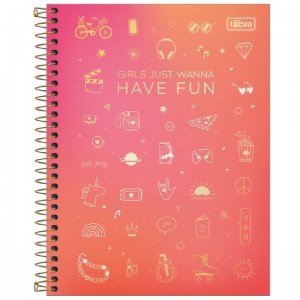 CADERNO ESPIRAL CD COLEGIAL 1M DOODLES 80 FOLHAS TILIBRA