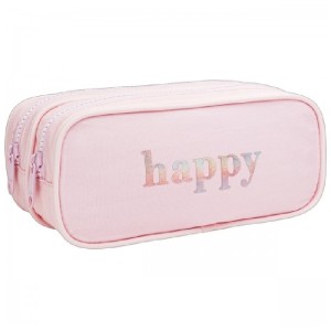 ESTOJO DUPLO GRANDE HAPPY ROSA TILIBRA
