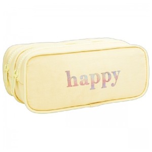 ESTOJO DUPLO GRANDE HAPPY AMARELO TILIBRA