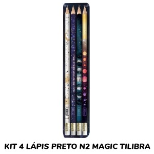 KIT 4 LÁPIS PRETO N2 MAGIC TILIBRA