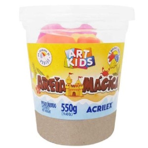 AREIA MÁGICA 550G NATURAL ACRILEX + 3 MOLDES GRÁTIS ACRILEX