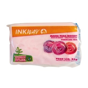 MASSA PARA BISCUIT 85G ROSA BEBÊ INKWAY