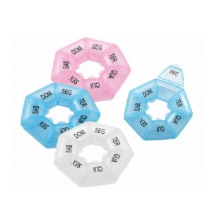 PORTA COMPRIMIDO 7 DIVISÓRIA PLÁSTICO SORTIDO