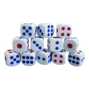 JOGO DE DADO PEQUENO 12 UNIDADES