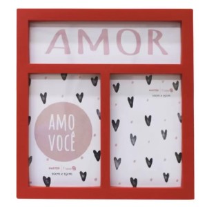 PORTA RETRATO AMOR 10X15CM 2 FOTOS