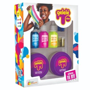 SLIME GELELÉ TIE DYE SUPER 3 CORES DOCE BRINQUEDO