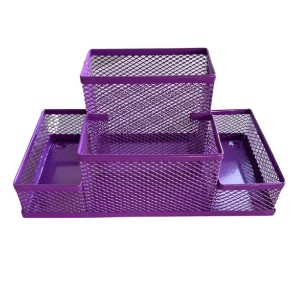 ORGANIZADOR DE MESA ARAMADO ROXO