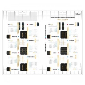 ADESIVO DECORADO DUPLO MET WEST VILLAGE CALENDÁRIO GRAFONS