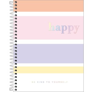 CADERNO ESPIRAL CD COLEGIAL 1M HAPPY COLORIDO 80 FLS TILIBRA
