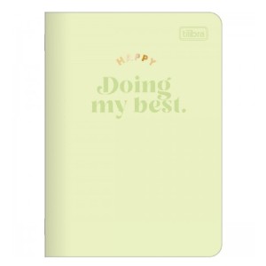 CADERNETA GRAMPEADA HAPPY 32 FOLHAS TILIBRA