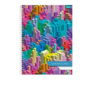 CADERNO ESPIRAL UNIV QUADRICULADO 1X1 CD SQUARE 96FLS FORONI