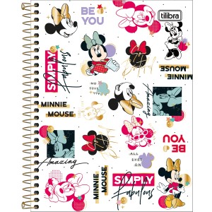 CADERNO ESPIRAL CD COLEGIAL 1M MINNIE MOUSE 80 FLS TILIBRA