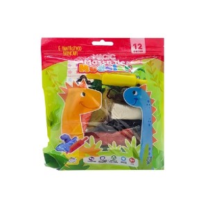 MASSA MODELAR 12 CORES DINOSSAURO MAGIC