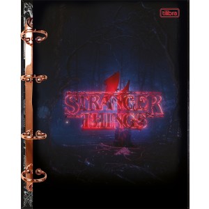 CADERNO ARGOLADO CART COLEG STRANGER THINGS 160 FLS TILIBRA