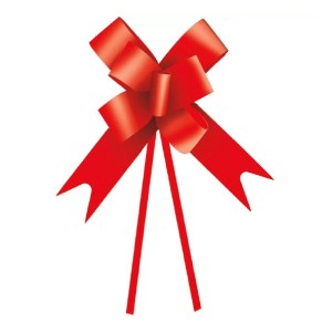 LAÇO DE PRESENTE C/10UNID VERMELHO METALIZADO 32X510MM