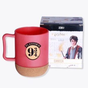CANECA CORKY 350ML PLATFORM 9/34 HARRY POTTER ZONA CRIATIVA