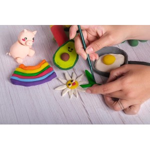 MASSINHA LONGA VIDA PLASTILINA  6 CORES 90G UTI GUTI