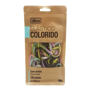 ELÁSTICO COLORIDO  KRAFT BAG 135 UNIDS TILIBRA