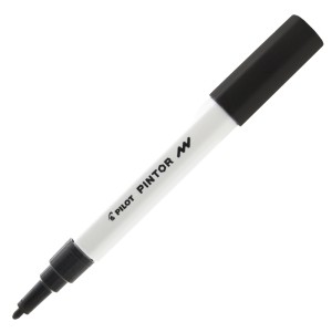 CANETA MARCADOR PILOT PINTOR FINA 1.0MM CLASSICA PRETO