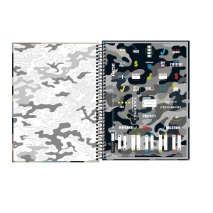 CADERNO ESPIRAL CD UNIV 16M HIDE 256 FLS TILIBRA