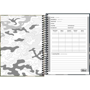 CADERNO ESPIRAL CAPA DURA 1/4 HIDE 80 FLS TILIBRA