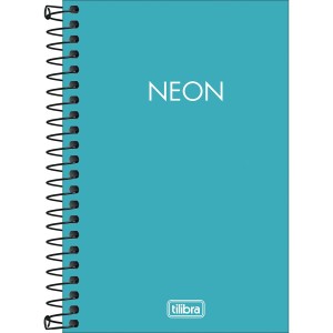 CADERNETA ESPIRAL CPP 1/8 S/ PAUTA NEON AZUL 80 FLS TILIBRA