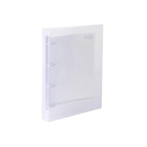 PASTA FICHÁRIO UNIVERSITÁRIO TRANSPARENTE C/ 4 ARGOLAS DAC
