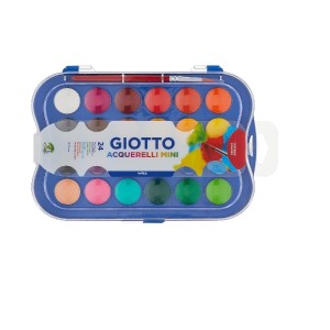 PASTILHA AQUARELA ESTOJO C/ 24 CORES + PINCEL GIOTTO