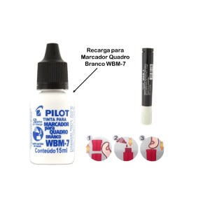 TINTA PARA MARCADOR WBM-7 PRETO QUADRO BRANCO 15ML PILOT