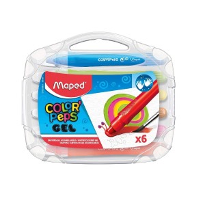 GIZ GEL AQUARELÁVEL MAPED COLOR’PEPS MALETA 6 CORES LAVÁVEIS