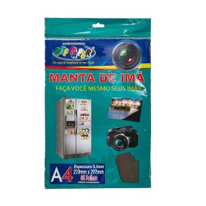 MANTA DE IMÃ A4 0,3 MM – KIT COM 5 FOLHAS OFF PAPER 
